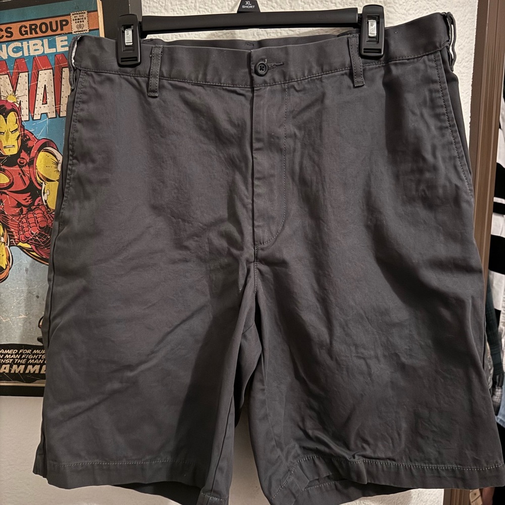 Dockers Gray Flat Front Casual Shorts